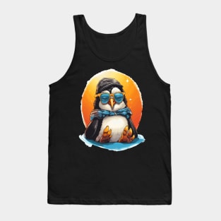 Penguin relaxing with glasses Tank Top